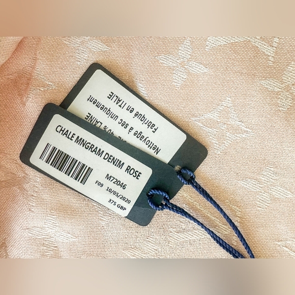 NWT LOUIS VUITTON Monogram Denim Classic Shawl Rose - Picture 6 of 9